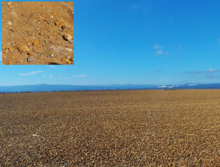 El paisaje que se puede ver en algunas zonas de la mina, en concreto sobre la balsa de lodos, se parece mucho al de la supercifie de Marte.