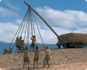 Construcción del monumento: colocación
