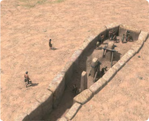 Construcción del monumento: relleno