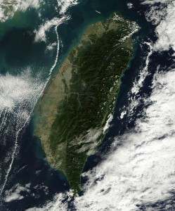 Taiwan vista desde el espacio el pasado día 21 de Noviembre. NASA.