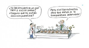 La temperatura de los pollos en el mercado - la metrología está presente en nuestra vida cotidiana.